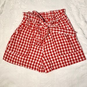 Plaid Paperbag Shorts